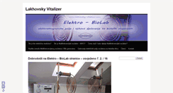 Desktop Screenshot of lakhovsky-vitalizer.com